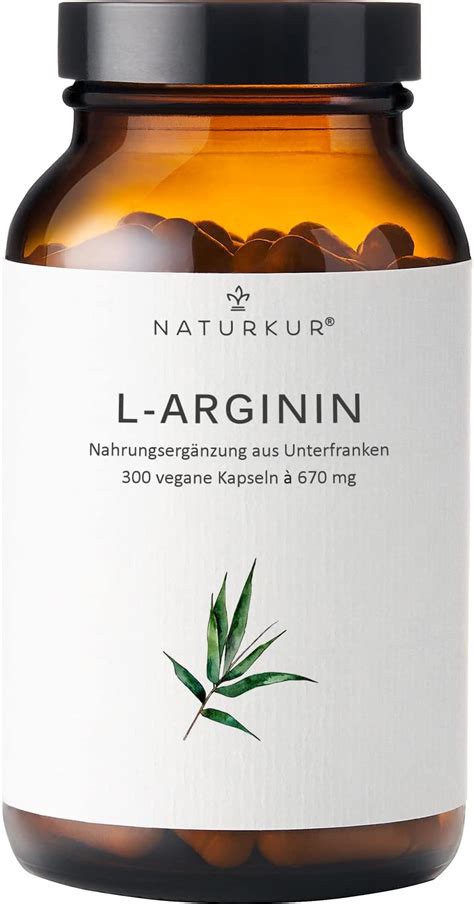 Naturkur L Arginin Base Rein Kein Hcl Mg Kapseln Im