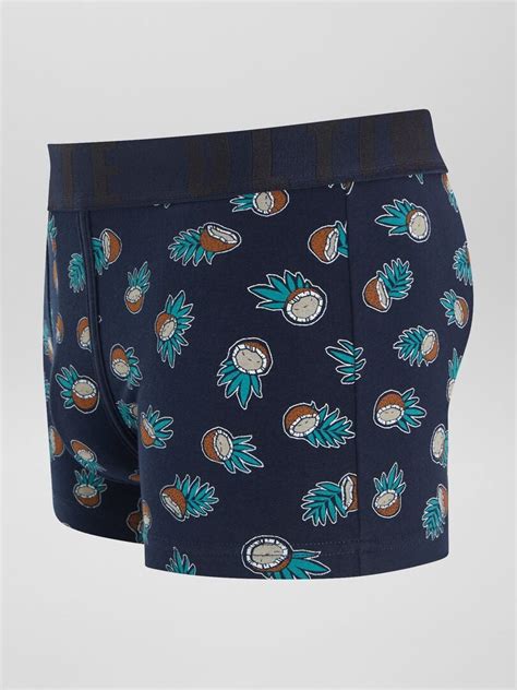 Lot De Boxers Fantaisie Bleu Kiabi