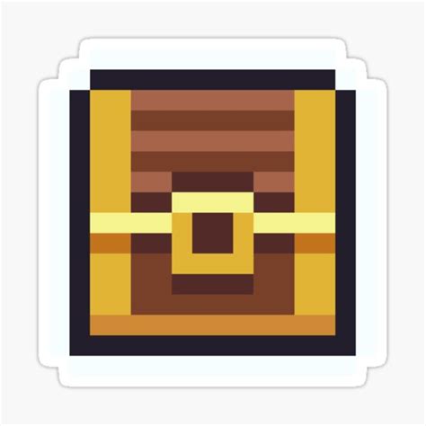 "Treasure Chest Pixel Art" Sticker for Sale by RednGreen | Redbubble