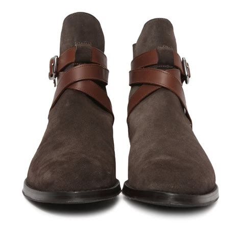 Brown Suede Jodhpur Boots With Tan Straps The Jodhpur Boots Jodhpur