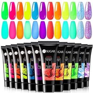Amazon Ur Sugar Colors Neon Glow In The Dark Poly Extension Gel Nail Polish Set Hot