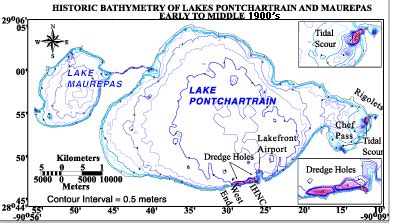 Lake Pontchartrain Depth Map