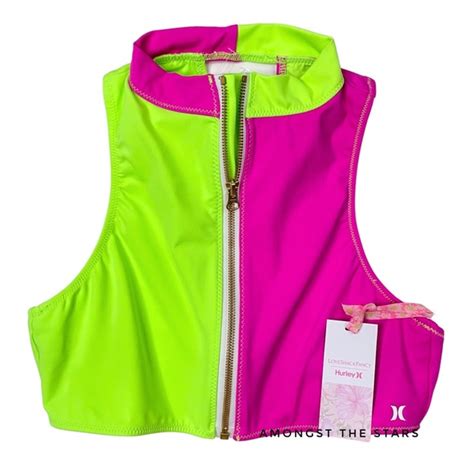 Loveshackfancy Swim Loveshackfancy X Hurley Max Solid Blocked High Neck Bikini Swim Top