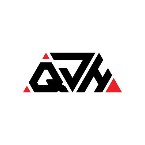 diseño de logotipo de letra triangular qjh con forma de triángulo ...