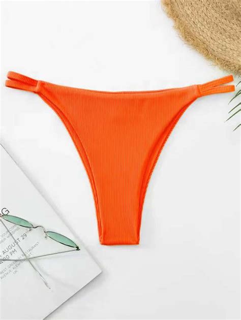 SHEIN Swim Letnie stringi bikini ze ściągaczem plażowym kostium kąpielowy Moda SHEIN Swim