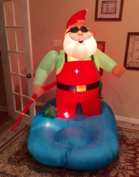 Image - Gemmy Prototype Christmas Santa Fishing Inflatable Airblown.jpg ...