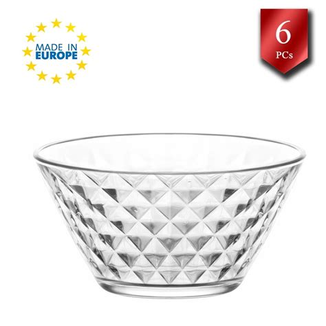 Glass Serving Bowls Set Of 6 Small Round Bowls For Kitchen Clear