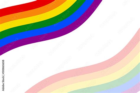 Lgbt Rainbow Wave Flag Flutter Of Lesbian Gay And Bisexual Colorful Concept Vector Background