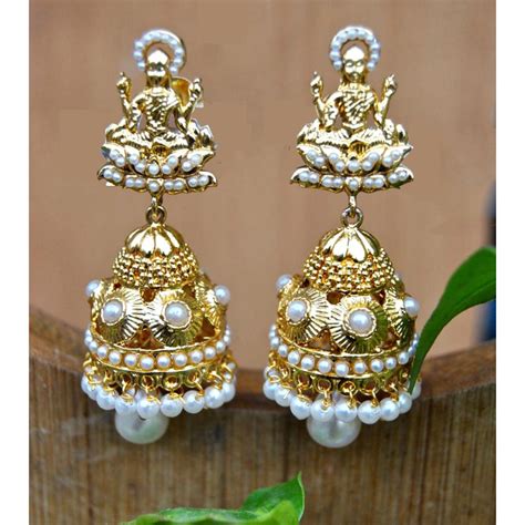 Gold Pearl Jhumka Designs Flash Sales Medialit Org