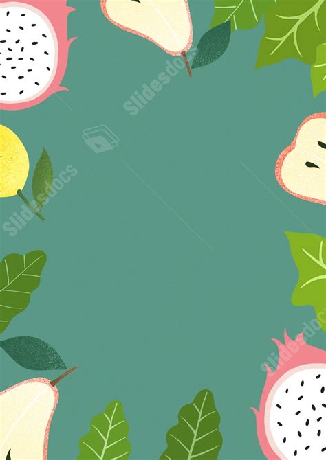 Dragon Fruit Page Border And Printable Background in Word - Slidesdocs