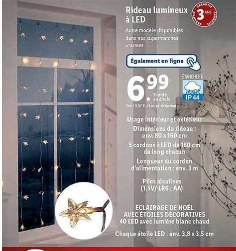 Promo Rideau Lumineux à Led chez Lidl iCatalogue fr