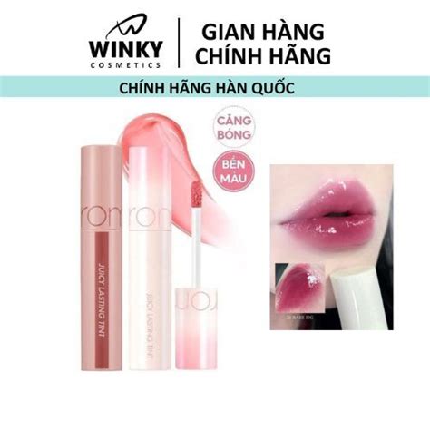Màu Son tint Romand Juicy Lasting Tint màu Nucadamia Màu Đỏ Nâu Nude Shopee Việt Nam