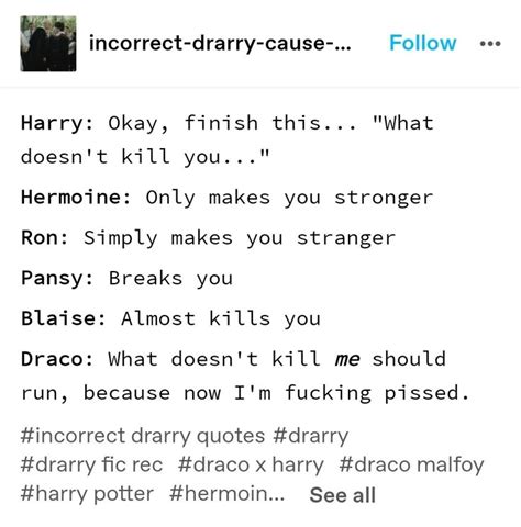 Pin By Alexandra Tidswell On Drarry Harry Potter Funny Gay Harry Potter Harry Potter Puns