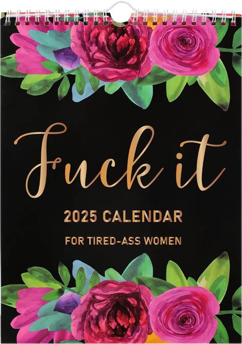 Fuck It Wall Calendar Funny Novelty Monthly Planner Calendar With Hanging Hook For Tired