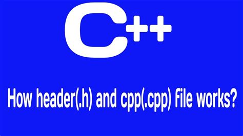 How Header And Cpp File Works In C Cpp Tutorial Cpp And Header