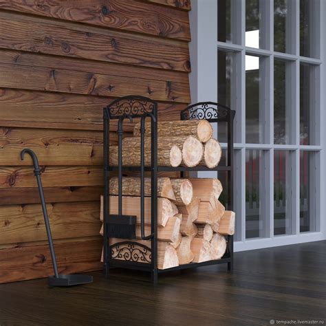 Дровница "Лофт" T-259 Tempache, черная, 74х54х30 см в интернет-магазине ...