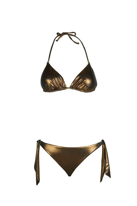 Endeep Kad N Metalik Kahverengi Gen Bikini Tak M