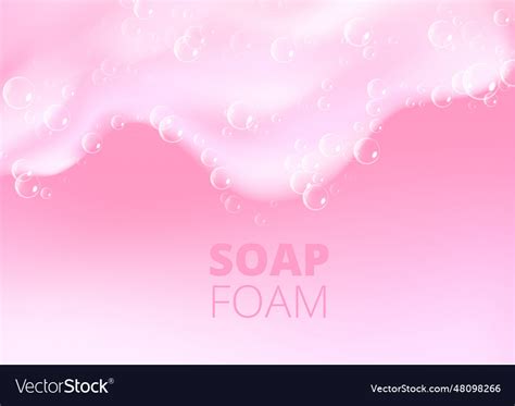 Beautiful light background with bath pink foam Vector Image