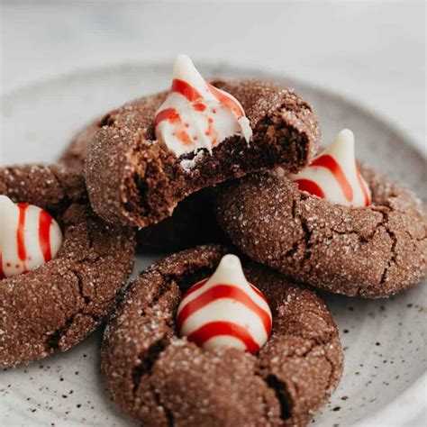 Chocolate Peppermint Kiss Cookies Alpine Ella