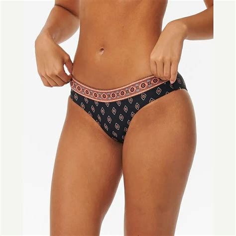 Rip Curl Pacific Dreams Full Coverage Bikini Bottoms Black Southern Man
