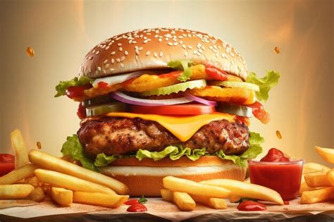 Premium Ai Image Chicken Burger