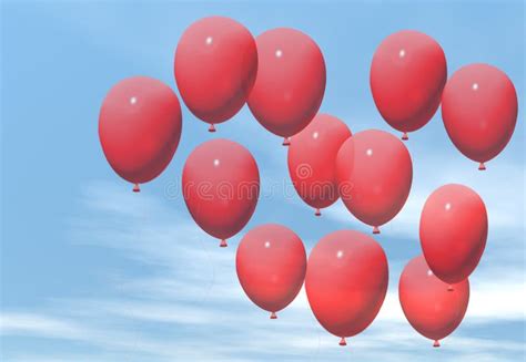 Red Balloons Stock Illustration Illustration Of Balloon 753860