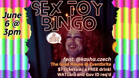 Pride Month Sex Toy Bingo Graduate House Graduate Student Association Uw