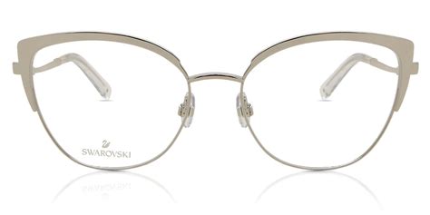 Swarovski Sk5402 016 Eyeglasses In Shiny Palladium Silver Smartbuyglasses Usa