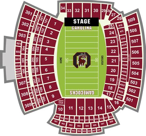 Interactive Williams Brice Stadium Seating Chart - Stadium Seating Chart