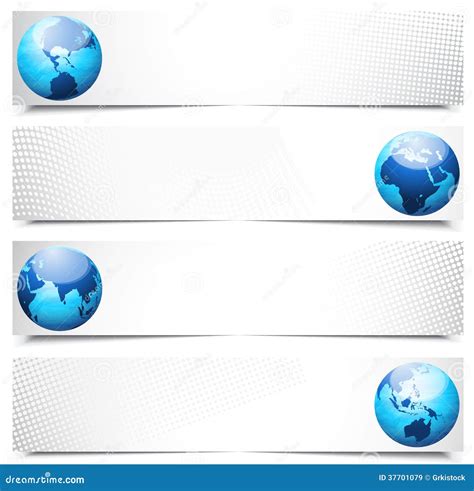 Globe banners stock vector. Illustration of spotted, textured - 37701079