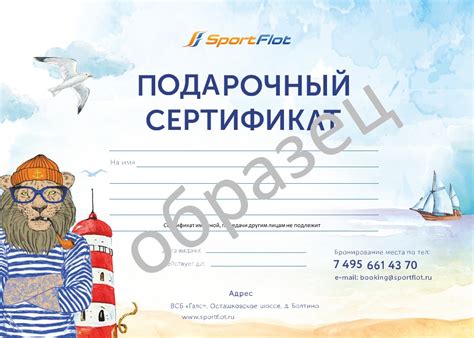 Подарочные сертификаты на Новый год - SportFlot.ru