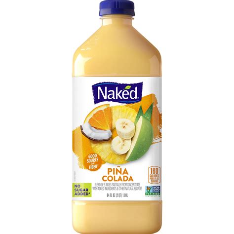 Naked No Sugar Added Non GMO Piña Colada Fruit Juice 64 Fl Oz Bottle Walmart