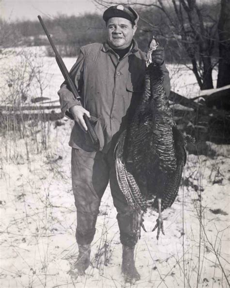 It S Thanksgiving So Here S Babe Ruth Holding A Dead Turkey