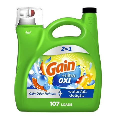 Gain Ultra Oxi 2 In 1 HE Compatible Laundry Soap 154 Fl Oz 107 Loads