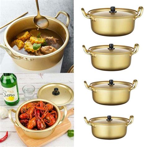 LazaraHome Korean Noodle Pot Hot Shin Ramyun Aluminum Cook Pot Ramen Noodle Pot Selected Size