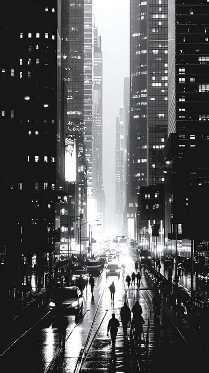 rainy city night photo city rain night   stockcake
