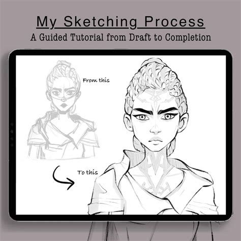 My Sketching Process A Guided Tutorial From Draft To Completion
