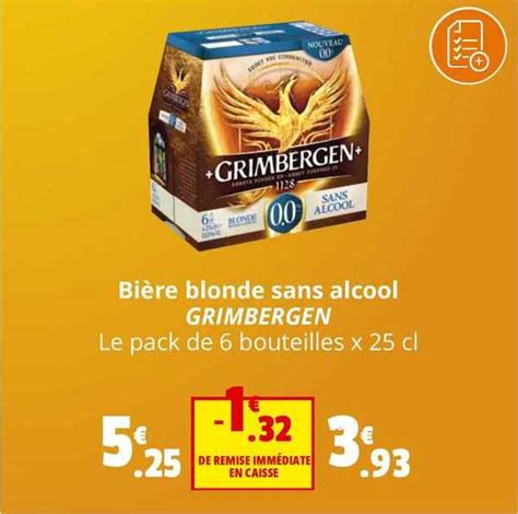 Promo Bière Blonde Sans Alcool Grimbergen chez Coccinelle Supermarché iCatalogue fr