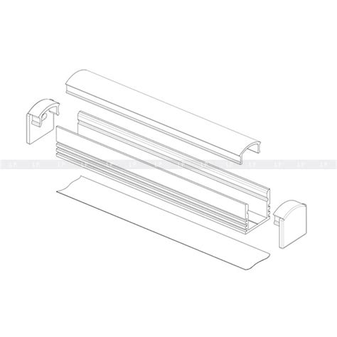 ЛП-12 - Профіль для світлодіодних стрічок (LED профіль) від Lprof