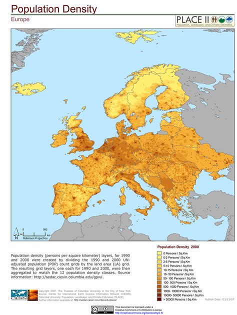 Europe: Population Density | Population Density (per person … | Flickr