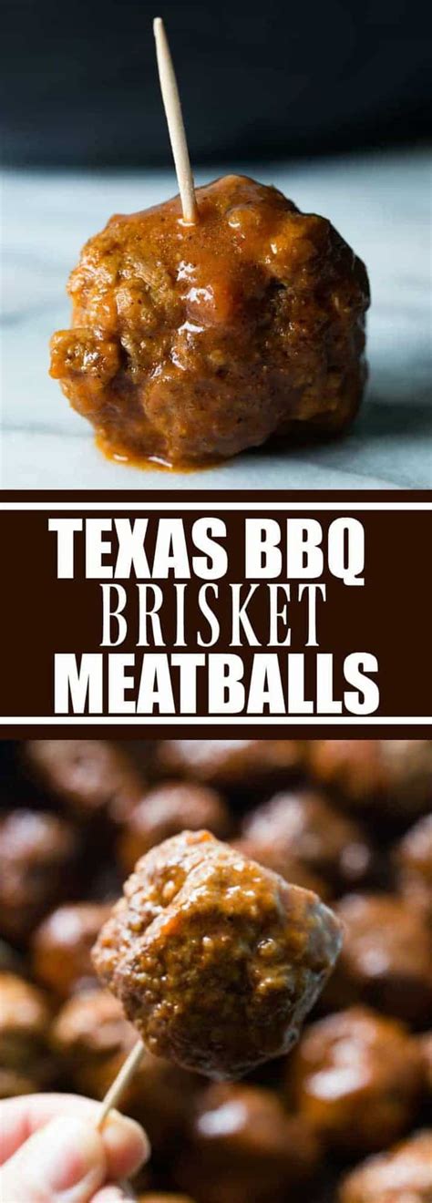 Texas Bbq Brisket Meatballs House Of Yumm