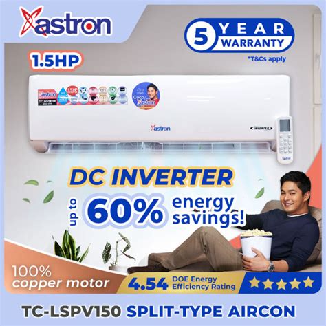 Astron Tclspv Hp Split Type Inverter Aircon Lazada Ph