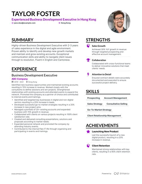 5 Business Development Executive Resume Examples And Guide For 2023