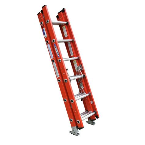 Werner Ft Fiberglass Compact Extension Ladder With Lb Load