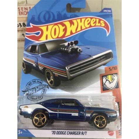 Hot Wheels Dodge Charger R T Biru List Putih Lazada Indonesia