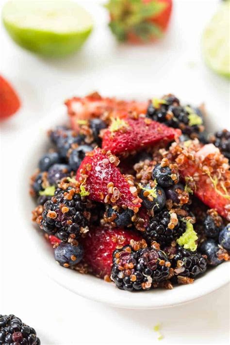 Maple Lime Triple Berry Quinoa Salad Simply Quinoa