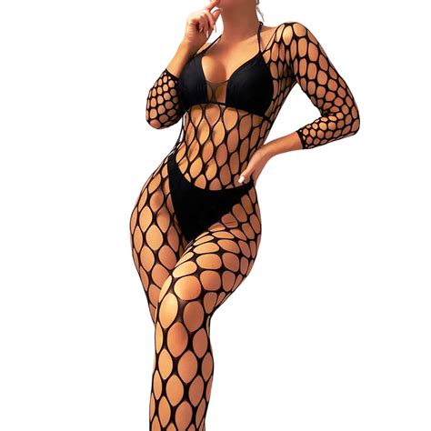 body stocking lingerie macacão fantasia arrastao abertura intima bore luxo preto bory