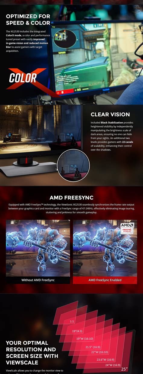 Buy ViewSonic XG2530 24.5in 240Hz FreeSync Gaming Monitor [XG2530] | PC ...