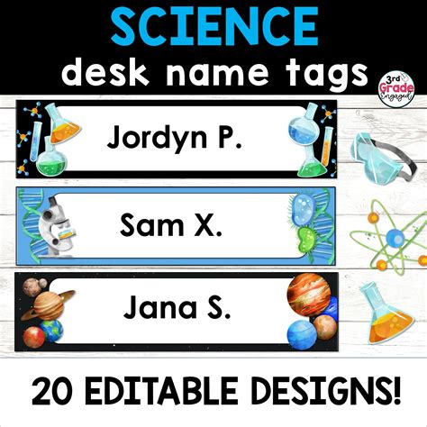 Bring some fun into your classroom with this set of editable science