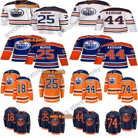 2020 Edmonton Oilers 2019 2020 Third Jerseys 74 Ethan Bear 25 Darnell ...